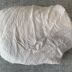 無印良品　クイーンサイズ　ボックスシーツ　ライトグレーの画像