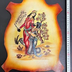 ペルシャ絵画 レザーペイント 美術品の画像