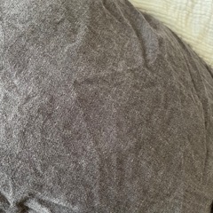 無印良品　洗いざらしボックスシーツ　クイーンサイズ　ダークグレーの画像