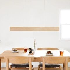 【8月27日まで】おしゃれな北欧風／バータイプのペンダント照明／ナチュラル色【キッチン・ダイニングにおすすめ】の画像