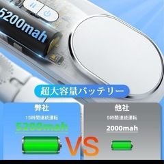 黒、ピンク、白あり　静音設計   5200mAh折りたたみ式 急速冷却  強力の画像