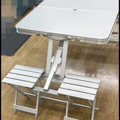 中古 コールマン テーブルチェアセット アルミピクニックテーブル Colemanの画像