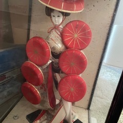 日本人形　ガラスケース付き