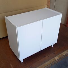 未使用訳あり 幅80 キャビネット 収納棚 リビング 収納 棚 ラック おしゃれ 扉付き リビングボード ローボード 北欧