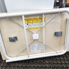 無印良品 折りたたみ式 スチールパイプテーブル 幅80×奥行50×高70cm 木製天板 MUJI 札幌市 平岸店の画像
