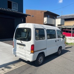 総額13.0万円★車内広々フラット軽箱バン350kg★5速MT★Ｔベル済み★平成13年式 スバルサンバーバン 4WD VB(TV2)11.1万キロ 車検令和7年3月 ホワイトの画像