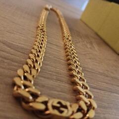 インターロッキング　Gネックレス　イエローゴールドトーンメタルの画像