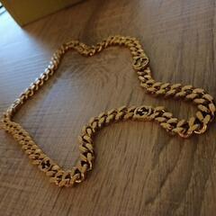 インターロッキング　Gネックレス　イエローゴールドトーンメタルの画像