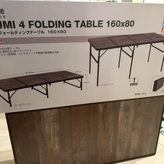 キャンプ　アウトドア　大型　アルミ4フォールディングテーブル　配送相談可 160✖️80 Alpine DESIN　　の画像