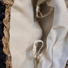 ハンドメイド　かごバッグ　リボンの画像