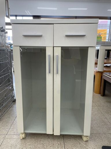 ★ジモティ割あり★  収納棚 白 H85×D40×W53.5 クリーニング済み TJ8091