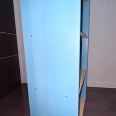 カラーボックス 木製 水色の画像