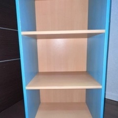 カラーボックス 木製 水色