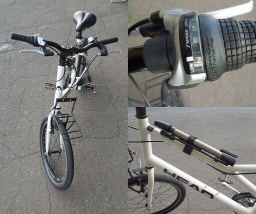 HEAD ミニベロ 20インチ自転車 外装7段変速 ホワイト ヘッド 札幌市東区 新道東店