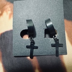 ステンレスリングピアスBK④