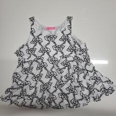 RONI  子供服　女の子　袖無し　トップス　チュニック　バラ柄　