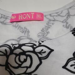 RONI  子供服　女の子　袖無し　トップス　チュニック　バラ柄　の画像