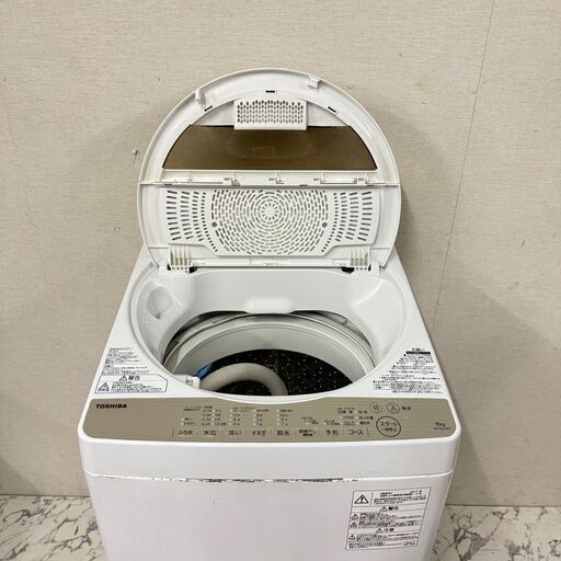  19347  TOSHIBA 一人暮らし洗濯機 2017年製 6.0kg ◆大阪市内・東大阪市他 6,000円以上ご購入で無料配達い