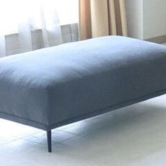 9／20頃まで【中古】オットマン★115×70★グレー★ソファは対象外