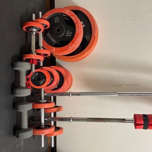 アイロテック　バーベルシャフト　スクワットラック　プレート一式