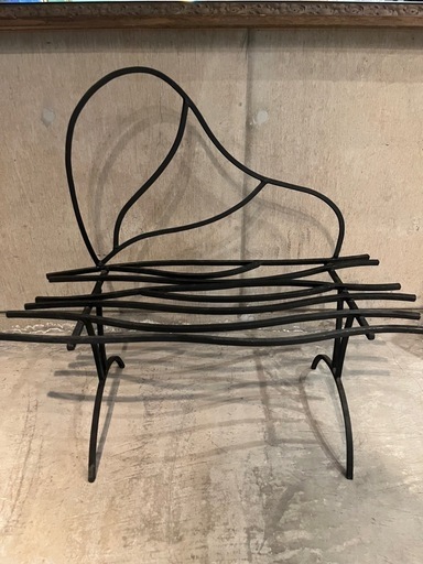 デザイナーズ　アイアンベンチ　ブラック