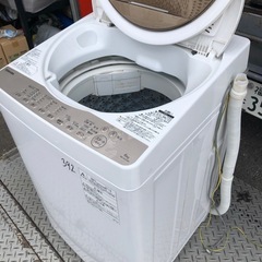 送料設置無料　TOSHIBA 全自動電気洗濯機　AW-6G5 福岡市内配送設置無料 東芝 TOSHIBA AW-6G5(W) [全自動洗濯機