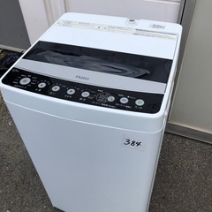 NO 384 ?福岡市内配送設置無料✨?　ハイアール Haier 全自動洗濯機 4.5kg ブラック JW-C45D