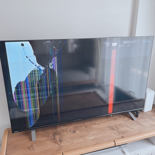 液晶割れTOSHIBA REGZA 4K 液晶テレビ 55C350X ジャンク品