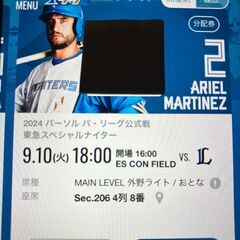日本ハム観戦チケット