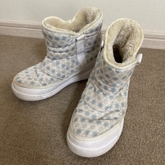 冬ブーツ　キッズ　女の子　21cm ふわふわ　アナ雪　エルサ