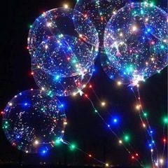 バルーン付き3ピース銅ストリングライトの画像