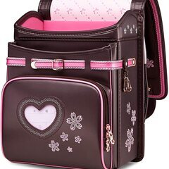 【新品】高級 大人気ランドセル 女の子 さくらモデル ブラウン 6年保証 全国送料無料 スクールバック 小学生通学カバン　②の画像