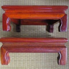 花梨製角型 花台 インテリア 飾りの台 2点 お譲りします。（バラでも対応可能）＊石川県＊美川より＊期間限定の画像