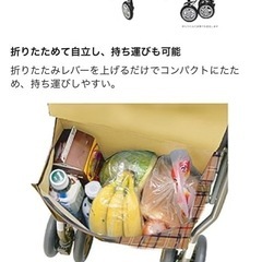 お値下げしました❗️シルバーカー　 島製作所　シンフォニー　杖立付き　 対荷重100kgの画像