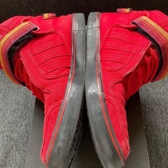 【値下げ】万超‼️adidas ハイカットスニーカー レッド27.5cmの画像