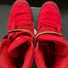 【値下げ】万超‼️adidas ハイカットスニーカー レッド27.5cmの画像