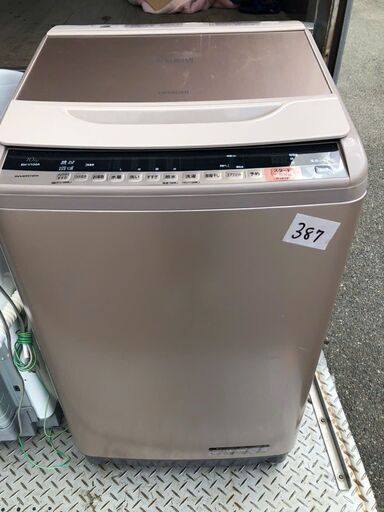 NO 387 北九州市内配送設置無料✨　日立 HITACHI ビートウォッシュ 全自動洗濯機 （10kg） シャンパン BW-V100A N
