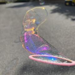 今日、糸島でシャボン玉みたーい♥