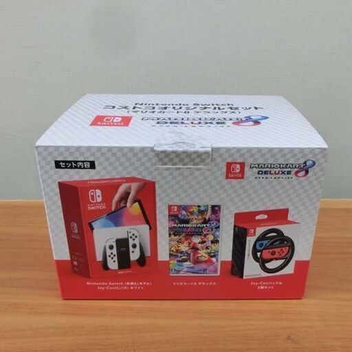 開封済み未使用品 Nintendo Switch コストコオリジナルセット マリオカート8デラックス 有機ELモデル Joy-conハ