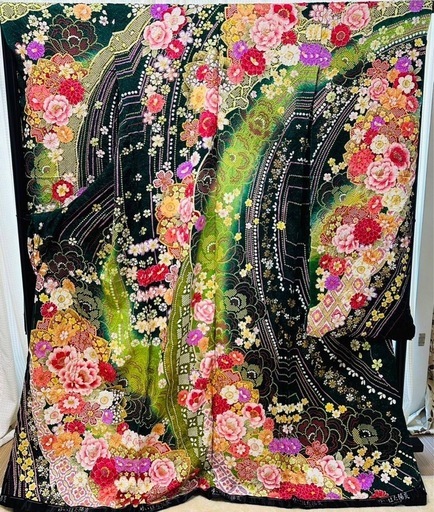 絞り振袖　美品　未仕立て