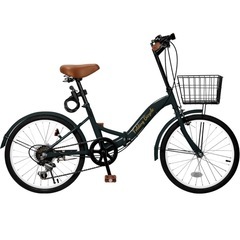 新品 自転車　20インチ　折り畳み　ダークグリーン　JIS耐震試...