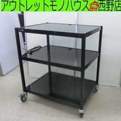 テレビ什器 タイヤ付き 幅87.5cm コンセントタップ付き 移...