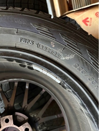 値下げ 225/65R17スタッドレスタイヤホイール　ハリアー80