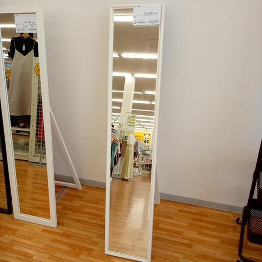 ★ジモティ割あり★ IKEA　姿見　鏡　ホワイト　クリーニング済　YJ3597