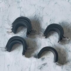 ケーブルクランプ　パイプストラップ　U形金属　12個 32 mm　ゴムクッションの画像