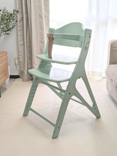 アッフルチェア ハーブグリーン 大和屋 大和屋 アッフルチェア ハーブグリーン ハイチェア ベビーチェア