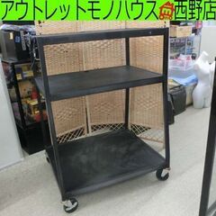 テレビ什器 タイヤ付き 幅82cm コンセントタップ付き 移動式...