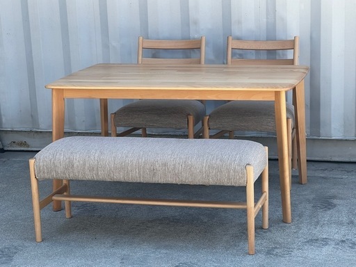 A254◇ニトリ◇ダイニング4点セット◇Nコレクション◇ベンチ◇ナチュラル A254◇ニトリ◇ダイニング4点セット◇Nコレクション◇ベンチ