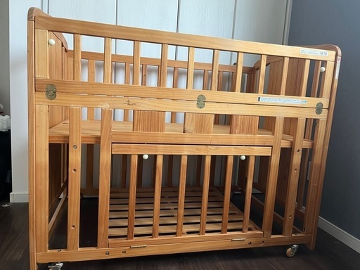 シモオカ　ベビーベッド　レギュラーサイズ  木製