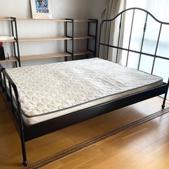 【値下げ】クイーンベッド IKEA SAGSTUA 